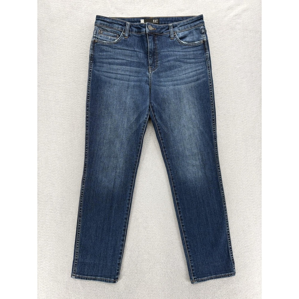 KUT From The Kloth Catherine Fab Ab Boyfriend Jeans Womens 10 Blue High Rise